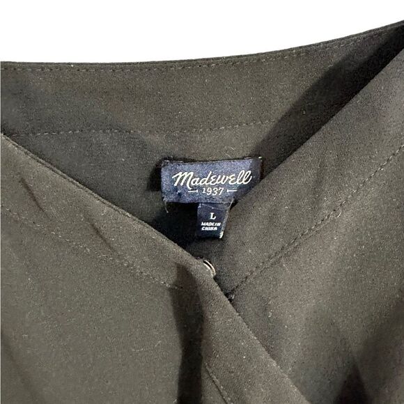 Madewell Faux Wrap Cami Jumpsuit in Black | Size L - Picture 9 of 11